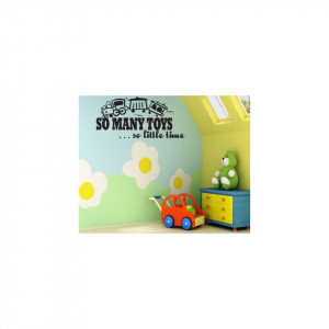 So Many Toys so Little Time Child Teen Vinyl Wall Decal Mural Quotes