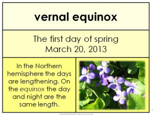 vernal equinox - how will you celebrate the beginning of Spring?