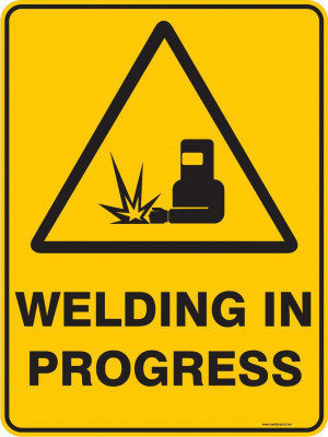Warning Sign Welding...