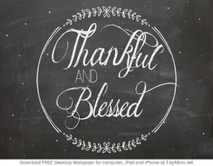 Thankful and Blessed November Chalkboard Wallpaper for Desktop, iPhone ...