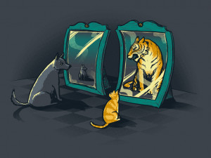 Starting With The Kitty In The Mirror