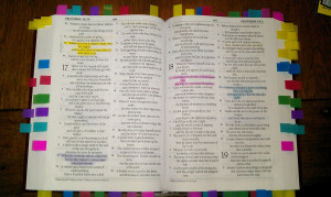 We will be working through one tab weekly, reading through the bible ...