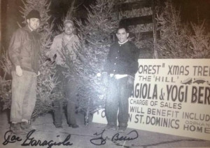 Yogi Berra, right, and Joe Garagiola, left, are shown at the Christmas ...