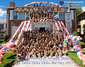Sunny Bid Day in Reno....Every year this chapter has elaborate ...