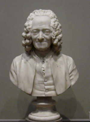 Busto de Voltaire, 1778, por Jean-Antoine Houdon (1741-1828)