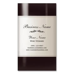 Wine Steward Business Card