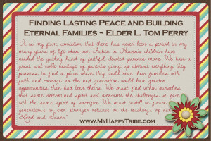 Finding Lasting Peace and Building Eternal Families by Elder L. Tom ...