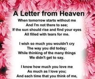 Happy Birthday Grandma In Heaven A letter from heaven