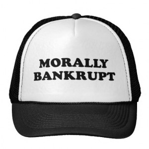 MORALLY BANKRUPT Cap Trucker Hat from Zazzle.com
