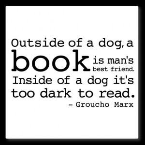 ... decals » books-quotes wall decals » BOOK - library wall quote (dog