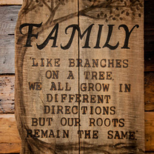 Rustic Family Sign, CUSTOM, on pallet wood, wood Burned Quote, Indoor ...
