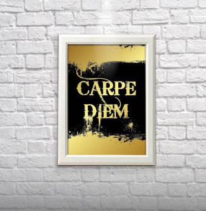 Carpe Diem poster- sieze the day inspirational quote poster by ...