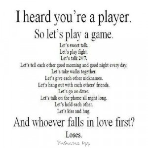 ... tags for this image include: boy, game, girl, player and quotes