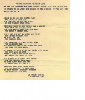 Fr. Thomas Conway: 65th Anniversary Sinking USS Indianapolis