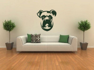 This boxer Dog Wall sticker Is