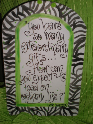 ... Zebra Plaque Extraordinary Whimsical Keepsake Little Women Quote Wall