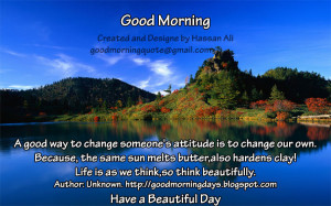 Good Morning Saturday. 8 Inspiring Beautiful Quotes for the day