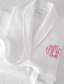 Unisex Mid-Calf Monogrammed Robe Personalized Waffle Robe Bridesmaids ...