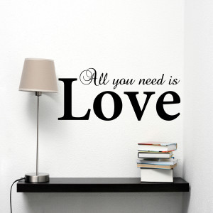 Home / WALL QUOTES / All you need is love Wall Sticker