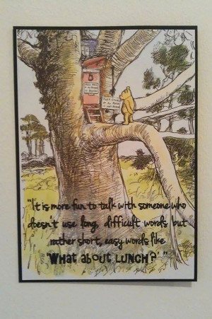 Classic Winnie the Pooh Quote Print A5 What About Lunch?