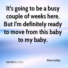 Drew Lachey - It's going to be a busy couple of weeks here. But I'm ...