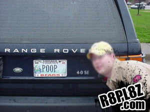... bunch more cars out there with the POOP plate as well. See them here