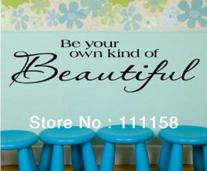 OWN KIND OF BEAUTIFUL Vinyl wall lettering stickers quotes and sayings ...