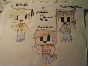 famous youtubers as minecraft people #1 by artgirl2128768