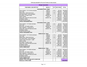 Quotation Sample Furniture