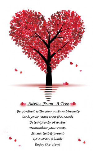 ... Advice From a Tree Quote - Red - Cotton Canvas Wall Art Picture Print