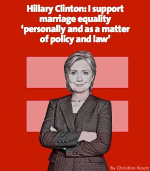Hillary Clinton for Marriage Equality http://gaytravel.com