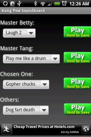Kung Pow! Soundboard - screenshot