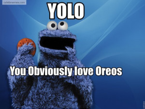 blue cookie monster oreos yolo