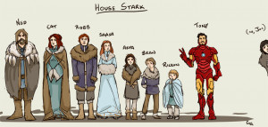 The Stark family with Tony Stark Iron Man