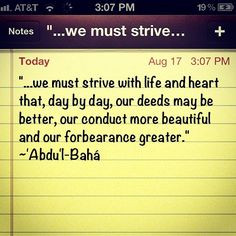 ... our conduct more beautiful and our forbearance greater.