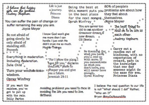 How to Be Cool - Handout - Quotes