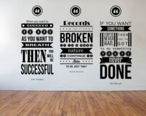 ... Branson, Eric Thomas Inspiring Wall Decal Quotes 3 piece set Collage