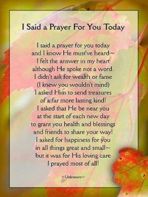 Said A Prayer For You Today