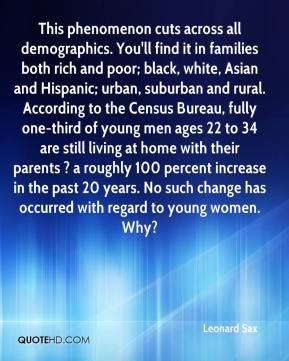 it in families both rich and poor; black, white, Asian and Hispanic ...