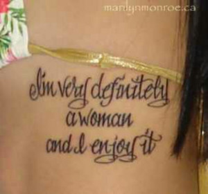 Marilyn Monroe Quote Tattoo