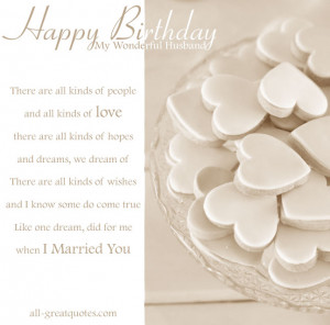 Happy Birthday Husband Cards – My Wonderful Husband