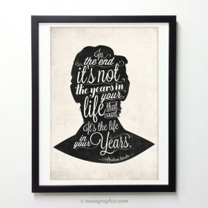 Abraham Lincoln Hand Written style quote poster - vintage graphic ...