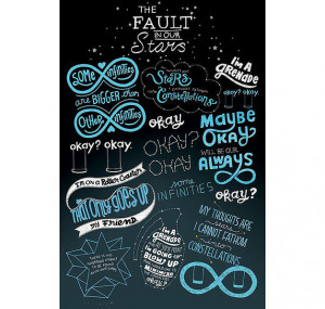 The Fault in Our Stars Poster Typographic /Quotes