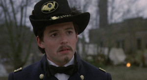 Matthew Broderick as Captain Robert Gould Shaw in the movie Glory