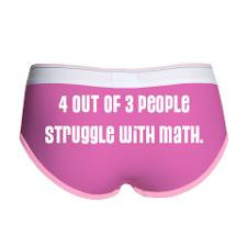 of 3 people struggle with math Women's Boy Brief for