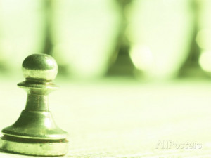 Vintage Silver Pawn on Newspaper Stock Market Quotes Fotografie-Druck