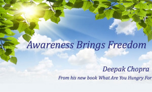 Awareness Brings Freedom. - Deepak Chopra From His NEw Book What Are ...