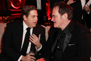Funny guy Jonah Hill was deep in conversation with Golden Globe winner ...
