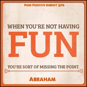 ... fun, you're sort of missing the point. *Abraham-Hicks Quotes (AHQ1163