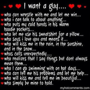 want a guy love quote